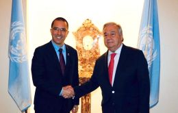 El titular de Exteriores Arreaza ya se vio con Guterres en enero y asistió al debate sobre la crisis celebrado en el Consejo de Seguridad