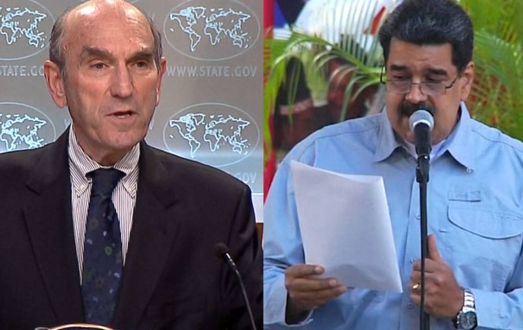 Maduro dijo que, mientras estuvo en Nueva York, su canciller invitó a Abrams a que acuda a Venezuela “en privado, en público, en secreto”