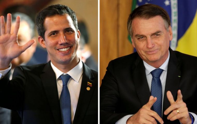 Bolsonaro “recibirá a Guaidó en una visita personal” que iniciará a las 14.00 horas en el Palacio de Planalto, indicó Otávio Rêgo Barros
