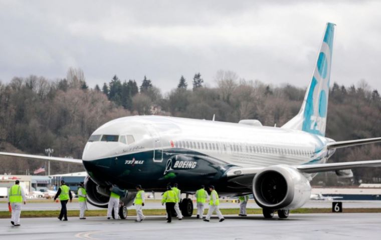Estados Unidos continúa mostrando confianza en Boeing a pesar de la cascada de suspensiones de uso del 737 MAX 8 en varios países