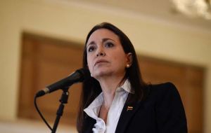María Corina Machado, expresó que es necesaria la pronta activación de artículo 187, que plantea ”el empleo de misiones militares venezolanas en el exterior o extranjeras en el país”