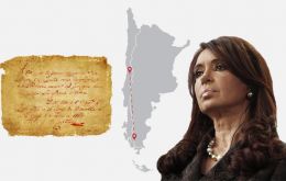 Chile reclama la carta de O'Higgins en poder de Cristina Fernández que recibiera de Putin. (Foto TN)   