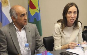 El radical Daniel Salvador junto a María Eugenia Vidal, la carta ganadora del triunfo del 2015 en el bastión peronista de la provincia de Buenos Aires