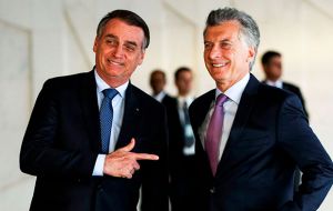 Bolsonaro nunca escondió su predilección por el presidente Mauricio Macri, con quien se reunirá este jueves durante su visita a Argentina