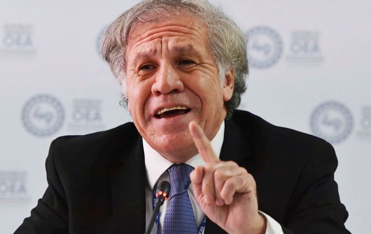 “Para salir de las dictaduras del siglo XXI no hay una fórmula mágica, no hay una bala de plata”, dijo el jefe de la OEA en conferencia de prensa.