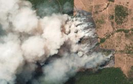 Ya hay presencia de humo que llega desde incendios en Amazonas, Bolivia y Paraguay, en Formosa, Jujuy, Corrientes, Catamarca, La Rioja y Santa Fe