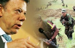  “El 90% de las FARC sigue en el proceso de paz. Hay que seguirles cumpliendo. A los desertores hay que reprimirlos con toda contundencia”, sostuvo Santos