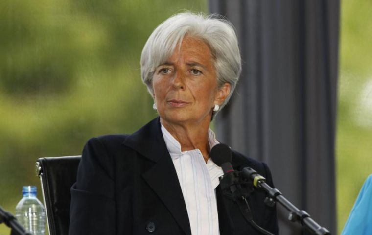 Christine Lagarde, afirmó que el acuerdo de la Argentina con el FMI “se descarriló debido al desarrollo político” en Argentina