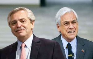 Alberto Fernández a pesar de sus comentarios, afirma tener una buena relación con el presidente chileno Sebastián Piñera 