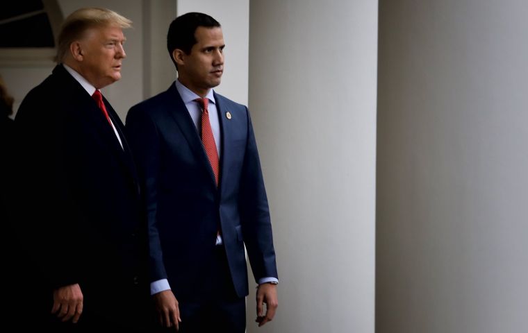 El encuentro entre Guaidó y Trump en la Casa Blanca duró 45 minutos y no hubo declaración a los medios de comunicación.