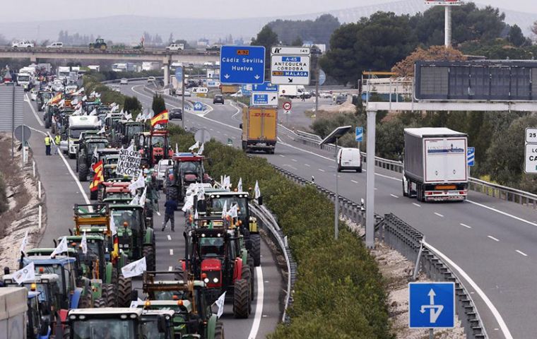 En los últimos días se registraron protestas callejeras y marchas de tractores en España, Francia, Alemania, Bélgica y los Países Bajos contra el Mercosur