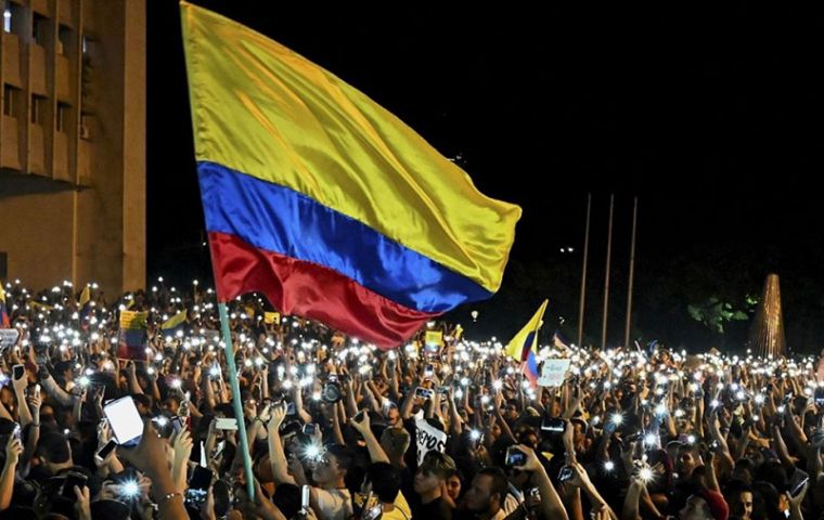  Colombia está sumergida desde noviembre pasado en una ola de protestas contra las políticas socioeconómicas del gobierno del presidente conservador Iván Duque 