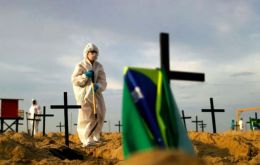 Esta semana Brasil registró cinco jornadas consecutivas por encima de la barrera de los 1.000 muertos