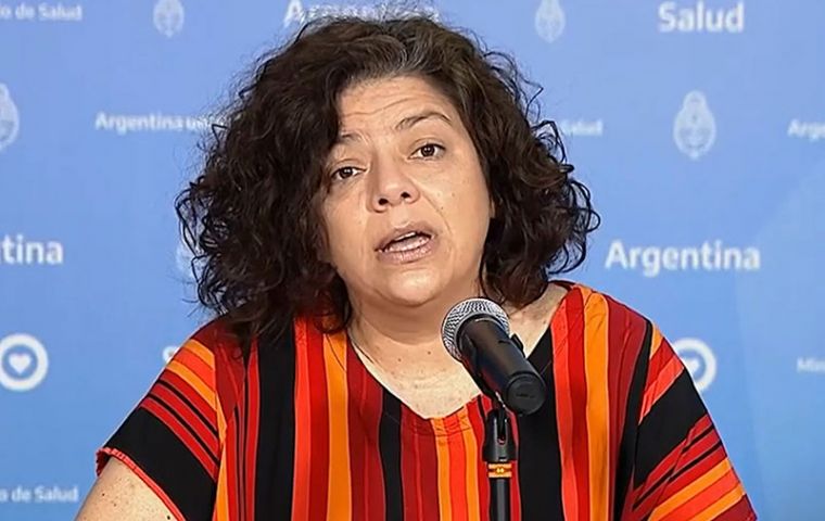 Fue la solicitud que hizo la viceministra de Salud de Argentina, Carla Vizzotti en su último reporte N° 331 sobre la situación del coronavirus en ese país. 