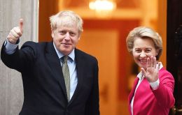  El premier británico, Boris Johnson, y la presidenta de la Comisión Europea, Ursula von der Leyen, se reunirán este miércoles en Bruselas 