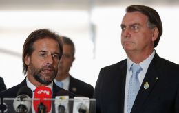 “Me voy para Uruguay muy satisfecho, muy contento”, dijo Lacalle Pou, en una rueda de prensa, luego de una reunión con Bolsonaro en Brasilia