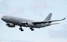 Los Airbus A330 MRTT son esenciales para mantener la operación en las Islas Falkland. 