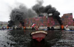 Los manifestantes pudieron haber provocado una gran crisis en el puerto de Valparaíso