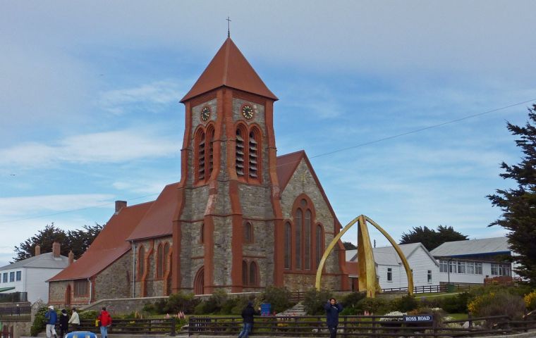 La Catedral de Stanley, edificio icónico de la capital de las Falklands 