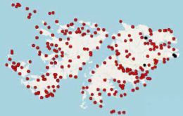 Los puntos rojos marca los lugares que tendrán el nombre de algún caído en las batallas por la Liberación. 