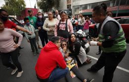 Los habitantes de la Ciudad de México acababan de participar en un simulacro para conmemorar el aniversario del temblor de 1985 que dejó miles de muertos 