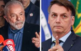 Lula obtuvo el 48,42% de los votos frente al 43,21% de Bolsonaro. Ninguno de los dos candidatos superó la barrera del 50%.