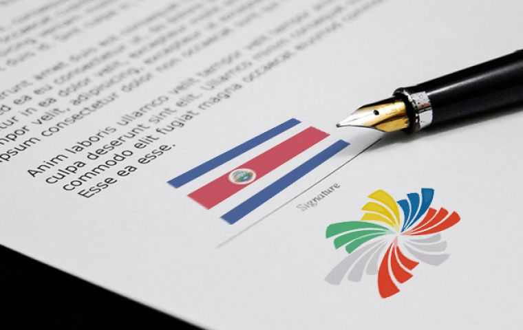 Costa Rica ya tiene TLC con los 4 miembros de la alianza