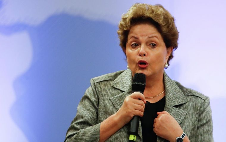 Rousseff participó en la fundación del NDB en 2014