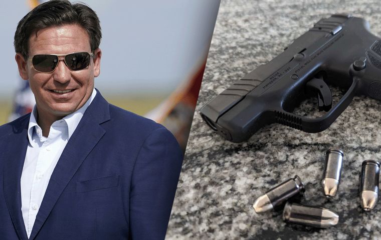 La postura del gobernador DeSantis sobre las armas se opone a la del presidente Biden 