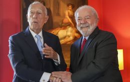 “La posición de Portugal es diferente”, dijo el Presidente Rebelo de Sousa a Lula. Foto: AFP