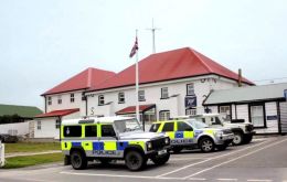 La Jefatura de Policía de las Falklands, en la capital Stanley