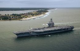 El USS George Washington no atracará en ningún puerto argentino