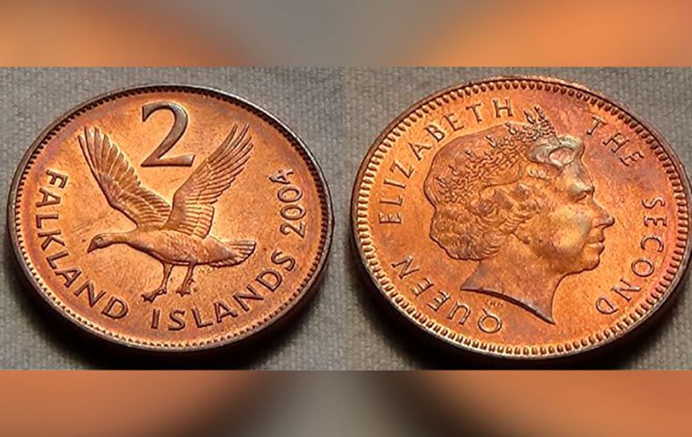 Las monedas de cobre de uno y dos peniques que serían retirados de circulación